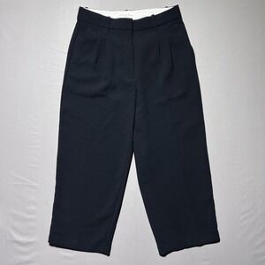 Aritzia The Effortless Pants Wide Leg Pleated Womens‎ 12 Black High Rise